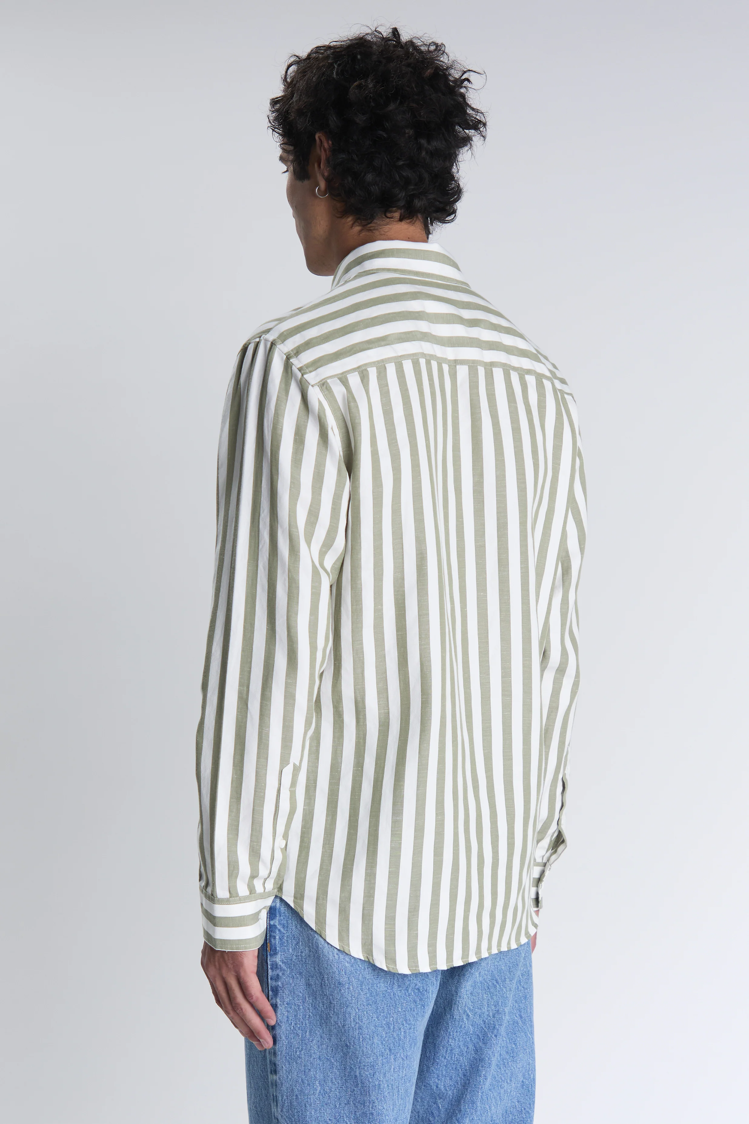 Chemise Calvi kaki blanc - Image 4