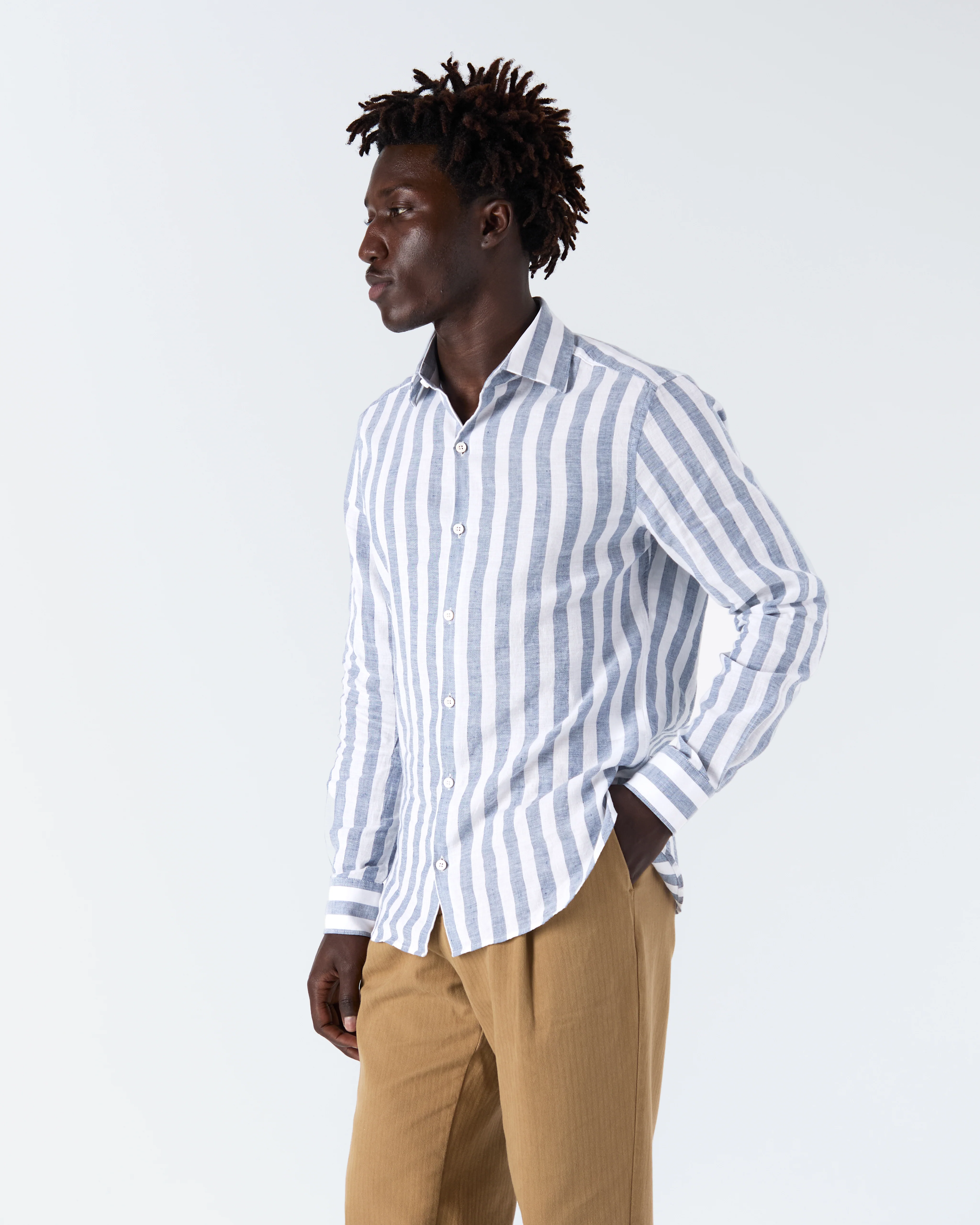 Chemise Volpaia blanc et bleu - Image 4