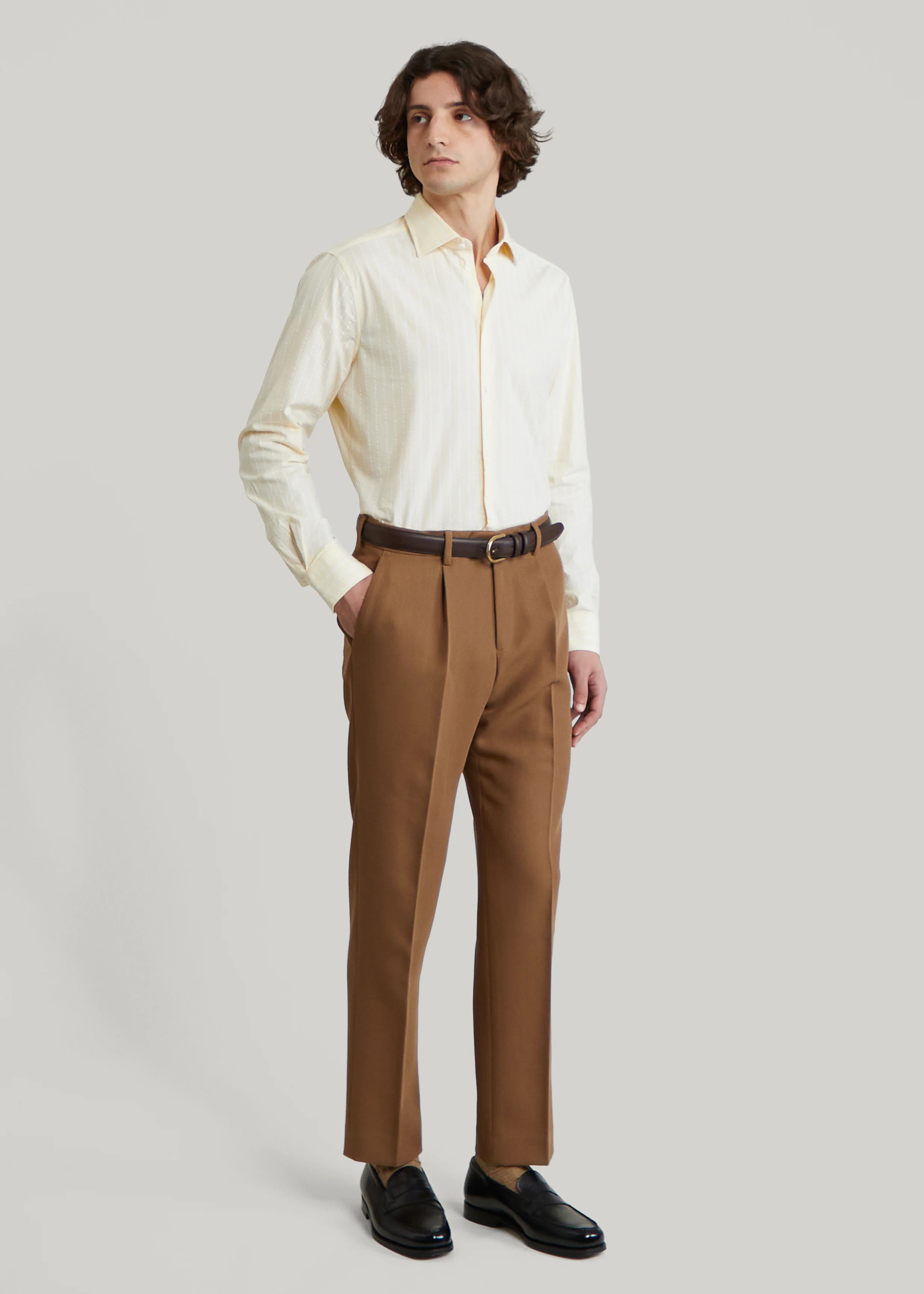 Chemise Volpaia jaune rayée - Image 3