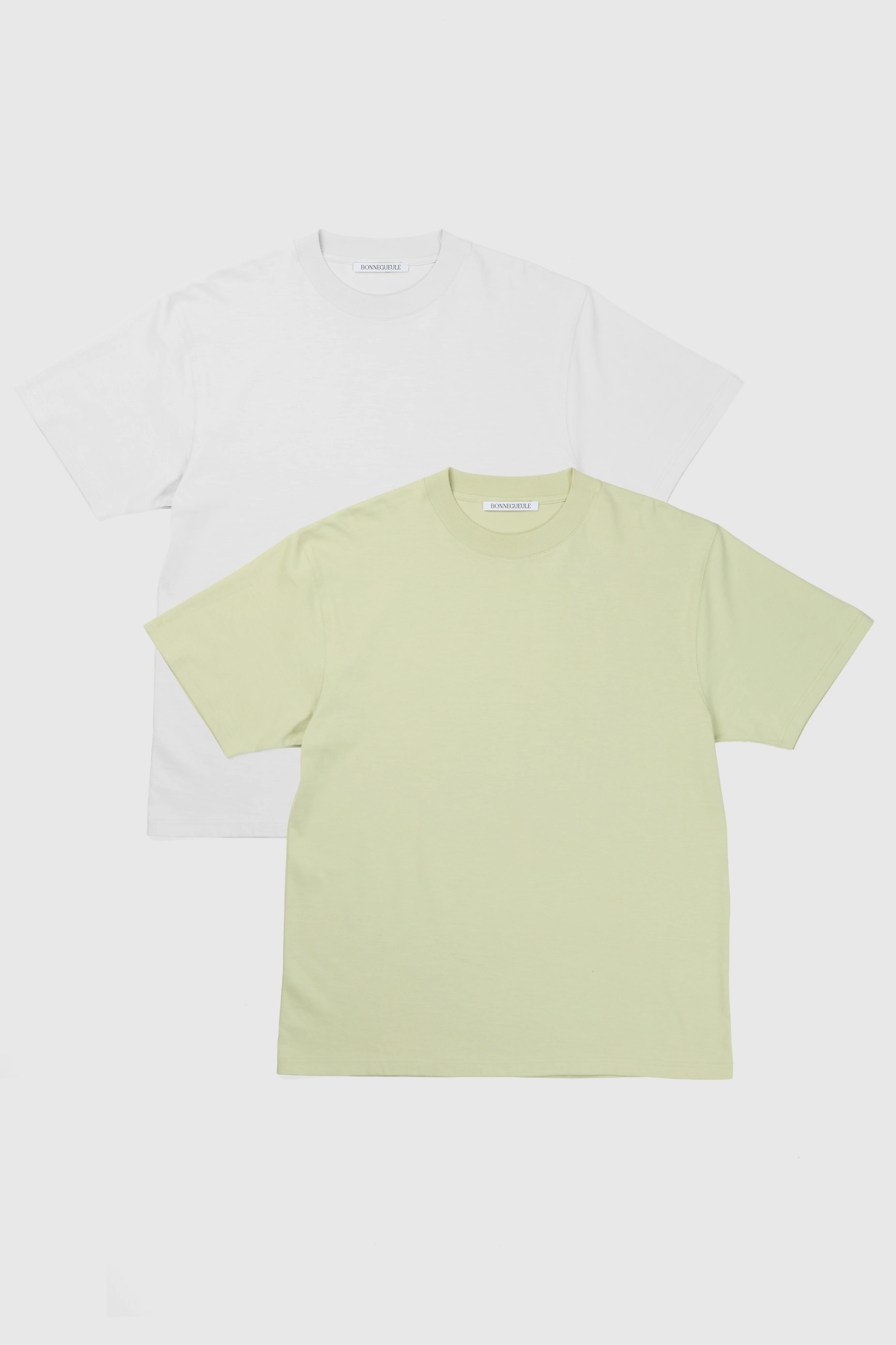 Duo T-shirts Oregon Blanc et vert pastel