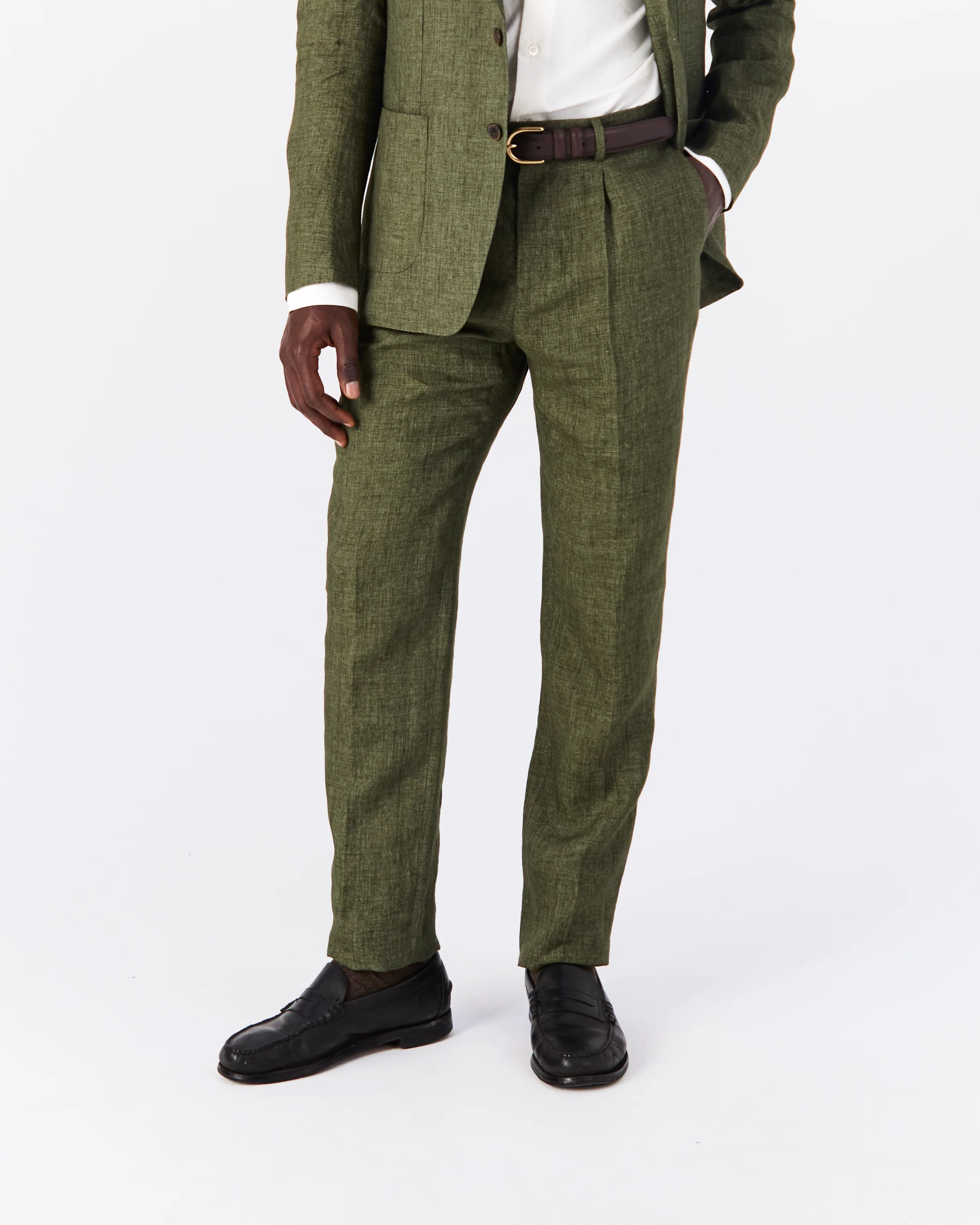 Pantalon Bellagio lin vert - Image 4